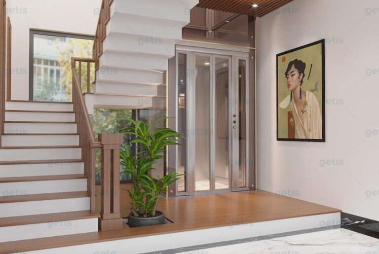 Thiết kế nhà có thang máy nhập khẩu nguyên chiếc châu Âu Getis
